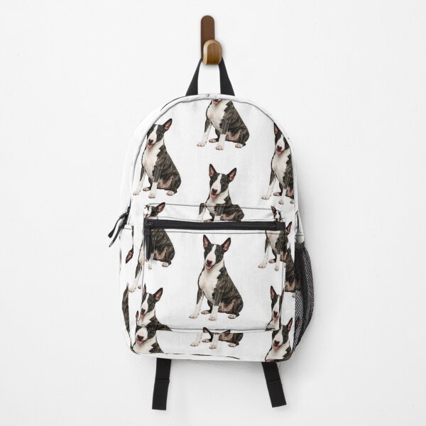 Item preview, Bull terrier dog brindle and white designed and sold by BackgroundND.