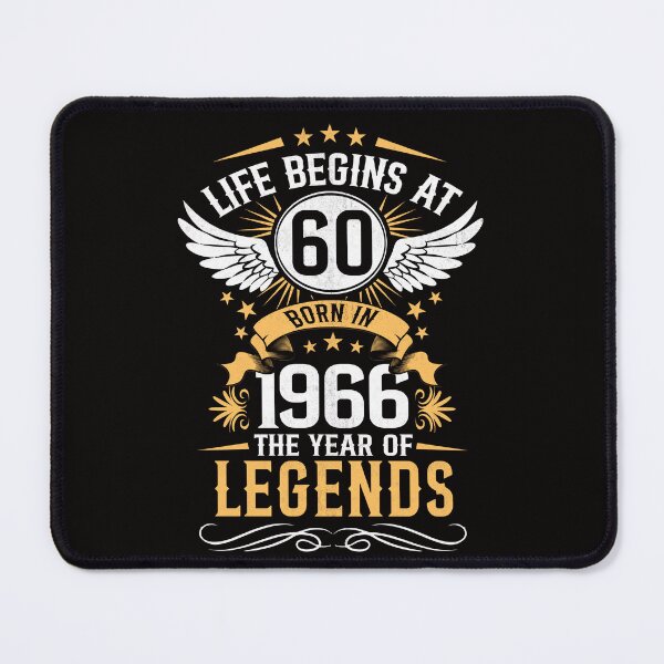Item preview, 60th Birthday Life Begins At 60, Legends Born 1966 Retro Birthday Gift designed and sold by FernaRoje.