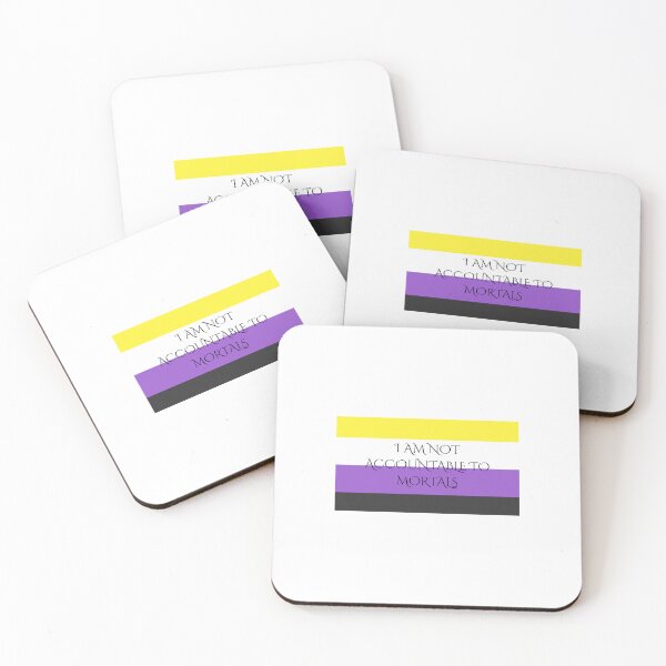 Item preview, Nonbinary I AM NOT ACCOUNTABLE TO MORTALS Script designed and sold by cjprivett.
