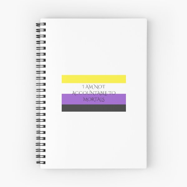 Item preview, Nonbinary I AM NOT ACCOUNTABLE TO MORTALS Script designed and sold by cjprivett.