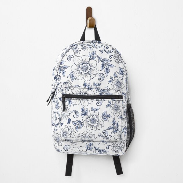 Item preview, Vintage blue Blossoms, minimal botanical floral pattern designed and sold by LiluGross.