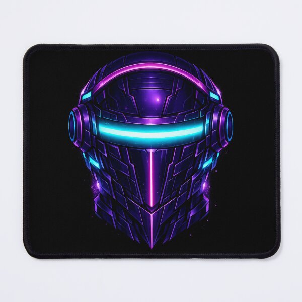 Item preview, Cyberpunk Neon Helmet – Futuristic Warrior with Headphones Visor Dark Art designed and sold by ArtoryWorks.