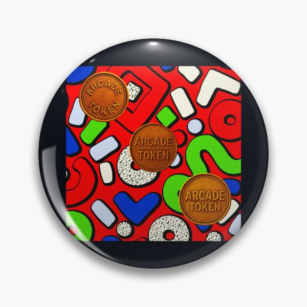 Item preview, ❇️ INSERT COIN TO CONTINUE COLLECTION ❇️ - Arcade Carpet and Tokens - Retro Edition v16 designed and sold by WheelieGdArt.