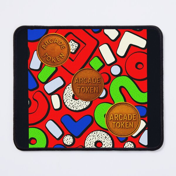 Item preview, ❇️ INSERT COIN TO CONTINUE COLLECTION ❇️ - Arcade Carpet and Tokens - Retro Edition v16 designed and sold by WheelieGdArt.