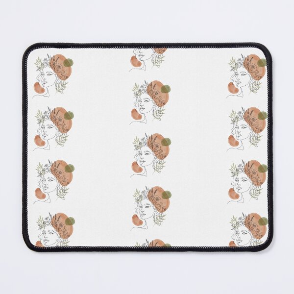 Item preview, Female Face Line Art with Flowers - Elegant Boho Style designed and sold by AidaAviles.