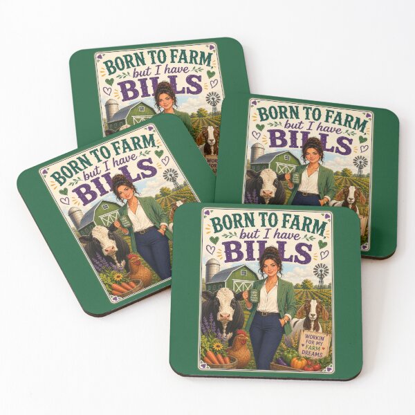 Item preview, Born to Farm, But I Have Bills | Funny Farm Girl Shirt designed and sold by PralinePeacock.