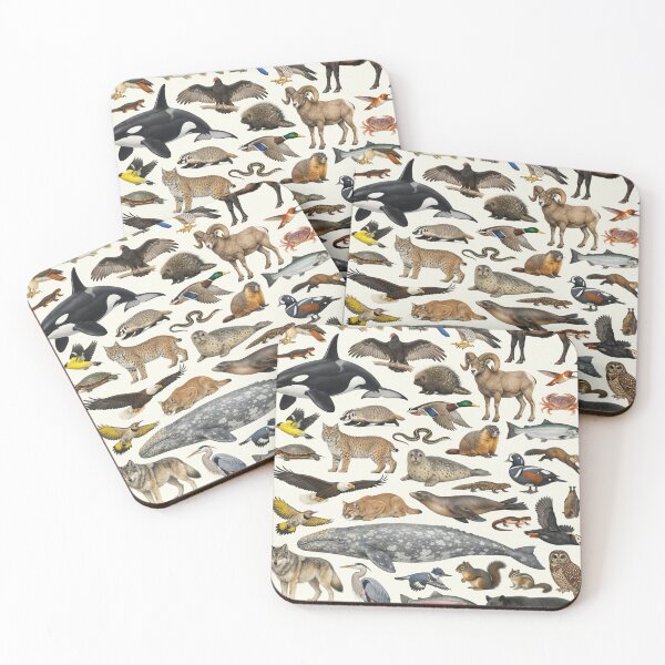 Item preview, Animals of Oregon Retro Style Identification Chart designed and sold by kakarikihill.
