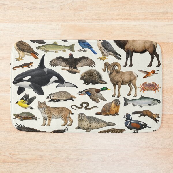 Item preview, Animals of Oregon Retro Style Identification Chart designed and sold by kakarikihill.