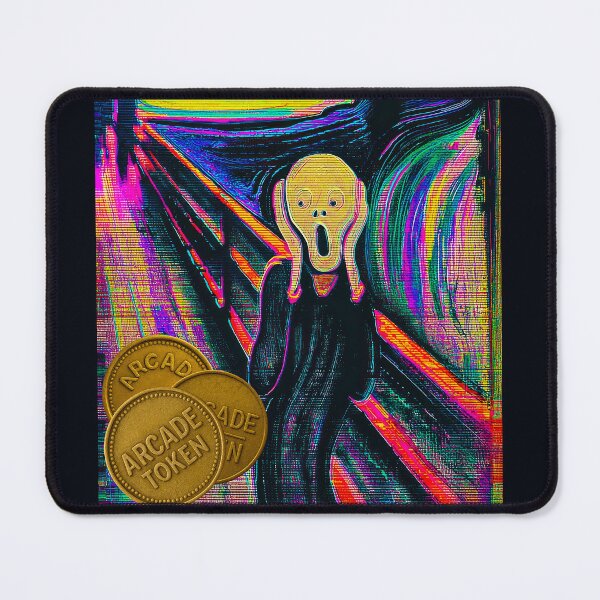 Item preview, ❇️ INSERT COIN TO CONTINUE COLLECTION ❇️ -  Arcade Token – Glitch Scream Edition designed and sold by WheelieGdArt.