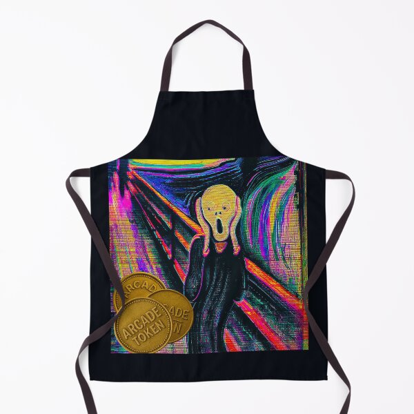 Item preview, ❇️ INSERT COIN TO CONTINUE COLLECTION ❇️ -  Arcade Token – Glitch Scream Edition designed and sold by WheelieGdArt.
