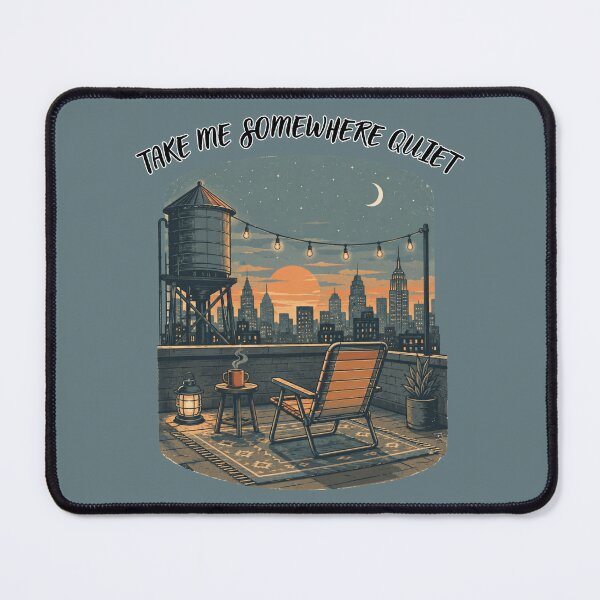 Item preview, Rooftop Quiet – Urban Evening Escape Art designed and sold by QuietlyBecoming.