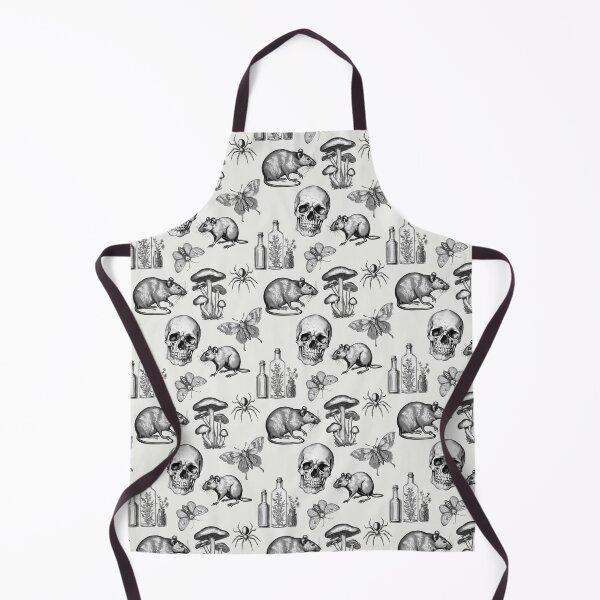 Item preview, Rats and Skull Light Gothic Pattern for Summerween and Halloween - Grey designed and sold by CanisArtStudio.