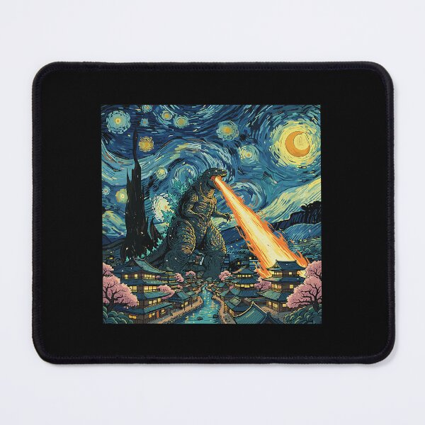 Item preview, Monster Van Gogh Starry Night Japanese Kaiju Anime Retro Art designed and sold by Littermin.