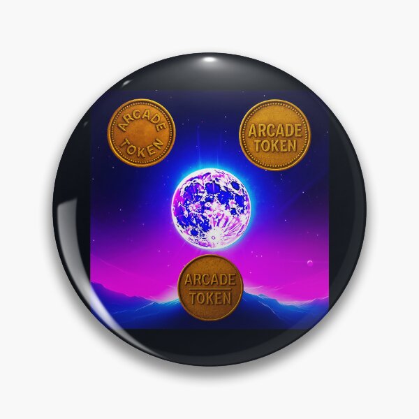 Item preview, ❇️ INSERT COIN TO CONTINUE COLLECTION ❇️ -  Arcade Token – Moonrise Horizon Edition designed and sold by WheelieGdArt.