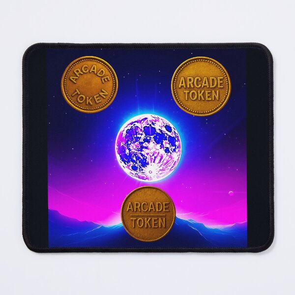 Item preview, ❇️ INSERT COIN TO CONTINUE COLLECTION ❇️ -  Arcade Token – Moonrise Horizon Edition designed and sold by WheelieGdArt.