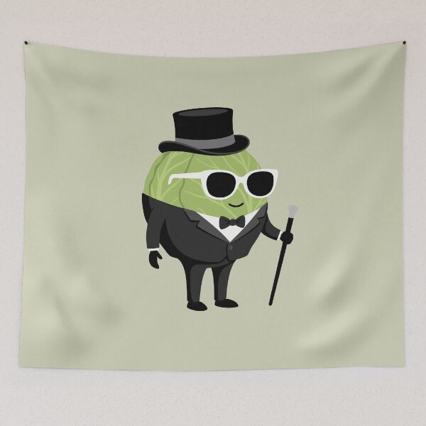 Item preview, Cabbage Gentleman Flat designed and sold by White Rim Mates.