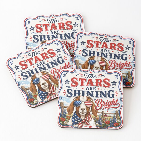 Item preview, The Stars Are Shining Bright | Patriotic Boer Goat Shirt designed and sold by PralinePeacock.