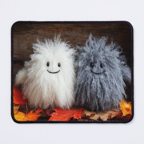 Item preview, Two Cute Fluffy Monsters in Autumn Woods designed and sold by colorful-white.