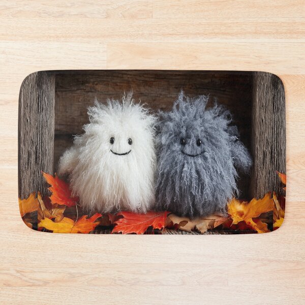 Item preview, Two Cute Fluffy Monsters in Autumn Woods designed and sold by colorful-white.
