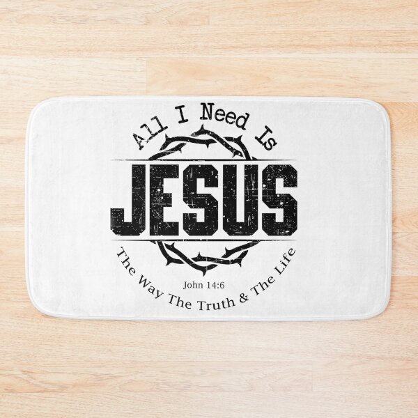 Item preview, All I Need Is Jesus Distressed Christian T-Shirt  designed and sold by UnashamedGear.