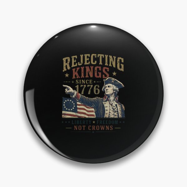 Item preview, Rejecting Kings Since 1776 American Flag Patriotic Freedom designed and sold by cass-vale-lab.