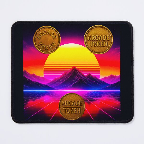Item preview, ❇️ INSERT COIN TO CONTINUE COLLECTION ❇️ -  Arcade Token – Sunset Horizon Edition V1 designed and sold by WheelieGdArt.
