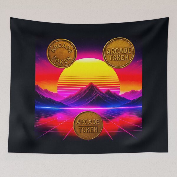 Item preview, ❇️ INSERT COIN TO CONTINUE COLLECTION ❇️ -  Arcade Token – Sunset Horizon Edition V1 designed and sold by WheelieGdArt.