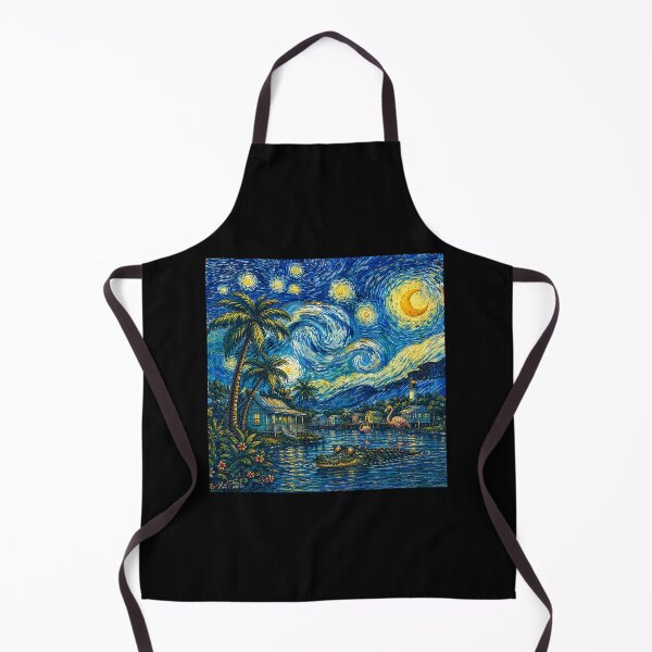 Item preview, Van Gogh Starry Night Florida Alligator Flamingo Funny designed and sold by Littermin.