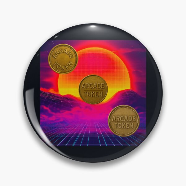 Item preview, ❇️ INSERT COIN TO CONTINUE COLLECTION ❇️ -  Arcade Token – Sunset Horizon Edition v2 designed and sold by WheelieGdArt.