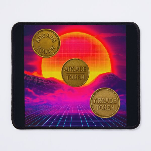 Item preview, ❇️ INSERT COIN TO CONTINUE COLLECTION ❇️ -  Arcade Token – Sunset Horizon Edition v2 designed and sold by WheelieGdArt.