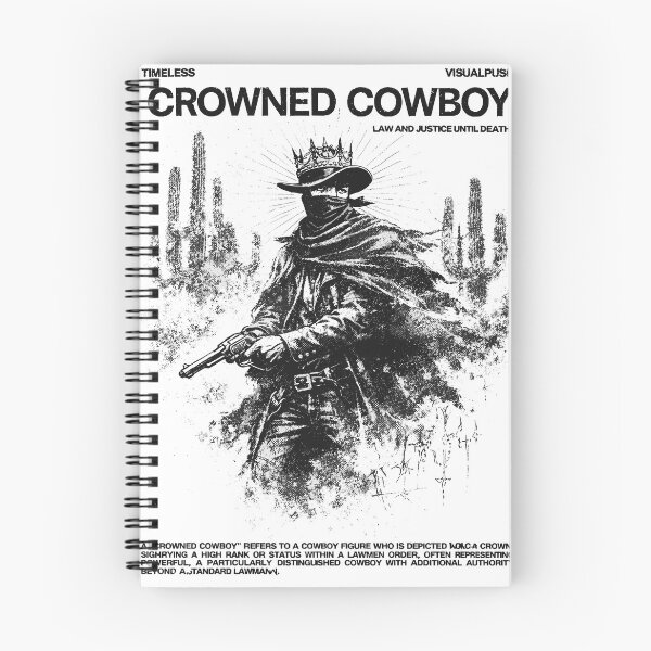 Item preview, Crowned Cowboy Law And Justice Text Poster designed and sold by Matinez Pink.