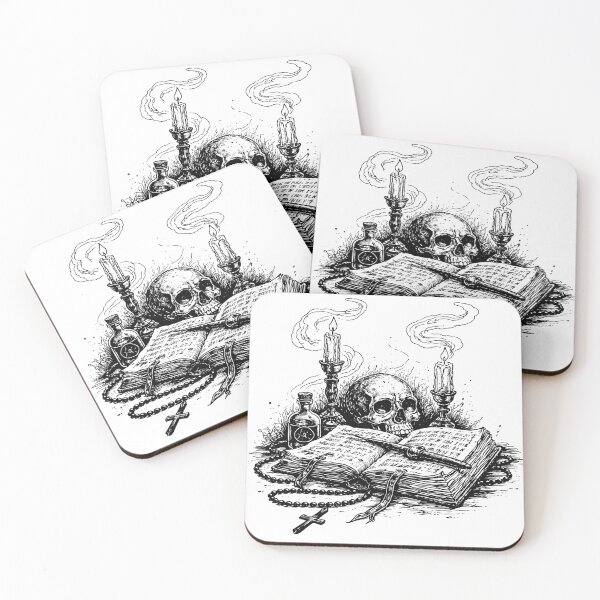 Item preview, Occult Altar Spell Book Skull and Candles designed and sold by Matinez Pink.