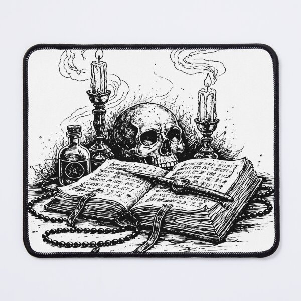 Item preview, Occult Altar Spell Book Skull and Candles designed and sold by Matinez Pink.