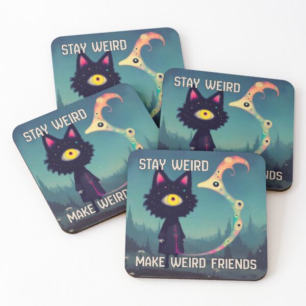 Item preview, Stay Weird, Make Weird Friends. Whimsical fun. designed and sold by Wry.