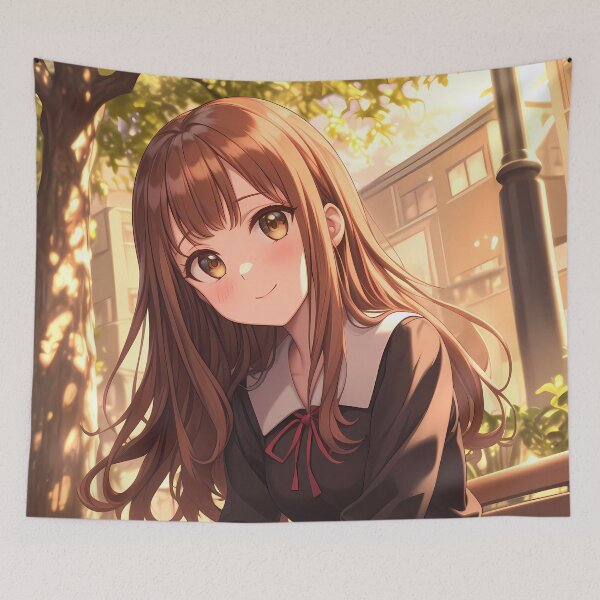 Item preview, Miko Iino Kaguya Sama Love Is War Park Bench Sunset Glow Cozy Romance designed and sold by 108Recordings.