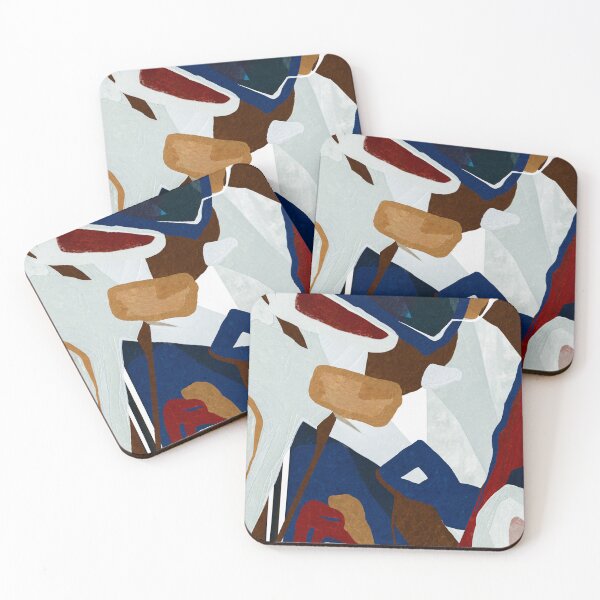 Item preview, Navy Ochre Mosaic  designed and sold by Artpiphany.