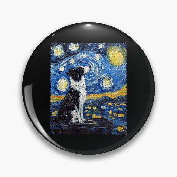 Item preview, Modern Art Painting Van Gogh Starry Night Dog  designed and sold by Littermin.