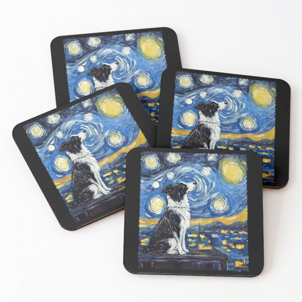 Item preview, Modern Art Painting Van Gogh Starry Night Dog  designed and sold by Littermin.