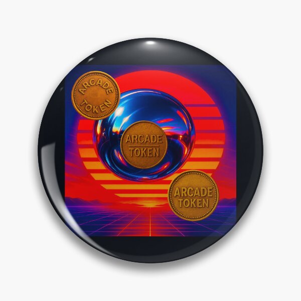 Item preview, ❇️ INSERT COIN TO CONTINUE COLLECTION ❇️ -  Arcade Token – Sunset Horizon Edition v3 designed and sold by WheelieGdArt.