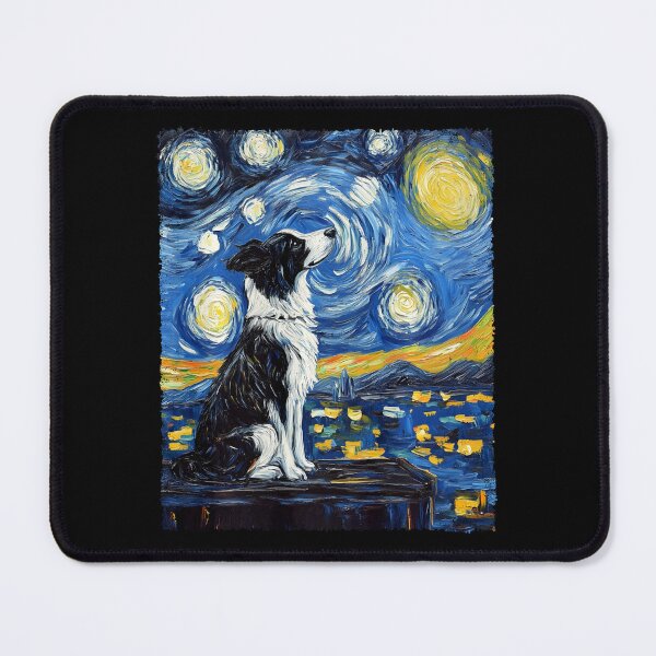 Item preview, Modern Art Painting Van Gogh Starry Night Dog  designed and sold by Littermin.