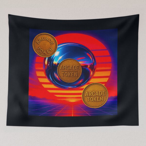Item preview, ❇️ INSERT COIN TO CONTINUE COLLECTION ❇️ -  Arcade Token – Sunset Horizon Edition v3 designed and sold by WheelieGdArt.