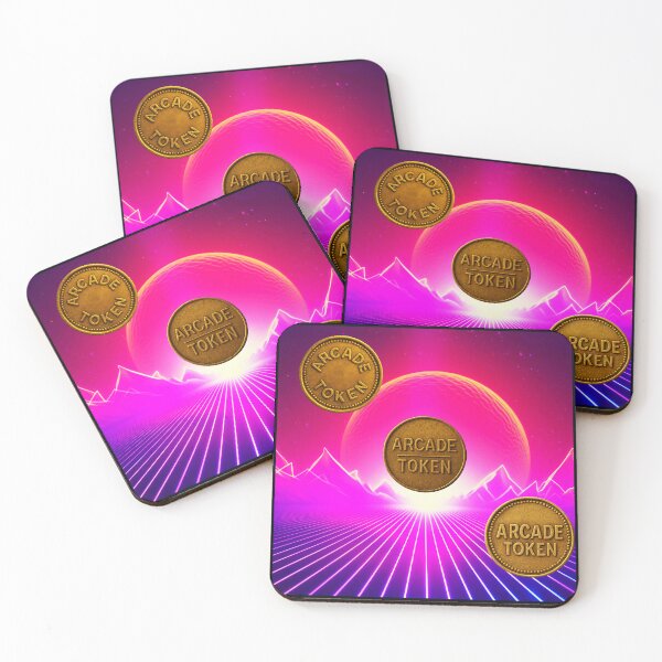 Item preview, ❇️ INSERT COIN TO CONTINUE COLLECTION ❇️ -  Arcade Token – Sunset Horizon Edition v4 designed and sold by WheelieGdArt.