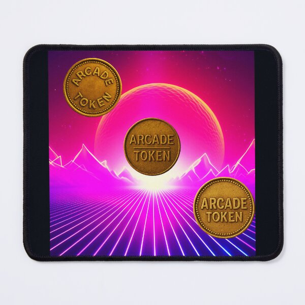 Item preview, ❇️ INSERT COIN TO CONTINUE COLLECTION ❇️ -  Arcade Token – Sunset Horizon Edition v4 designed and sold by WheelieGdArt.