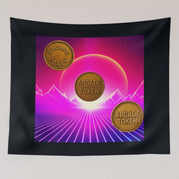 Item preview, ❇️ INSERT COIN TO CONTINUE COLLECTION ❇️ -  Arcade Token – Sunset Horizon Edition v4 designed and sold by WheelieGdArt.
