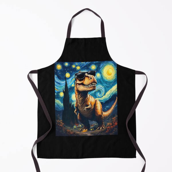 Item preview, Dinosaur in Sunglasses Roaring Starry Night Van Gogh Art designed and sold by Littermin.