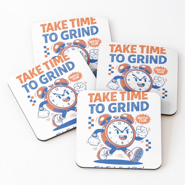 Item preview, Take Time To Grind Running Alarm Clock Cartoon designed and sold by Matinez Pink.