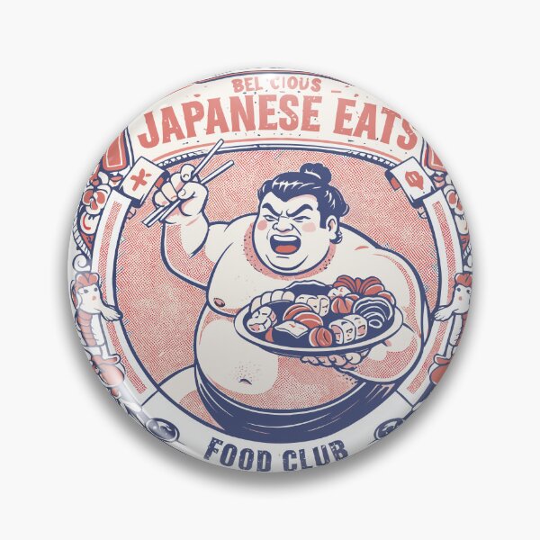 Item preview, Japanese Eats Food Club Sumo Wrestler Illustration designed and sold by Matinez Pink.