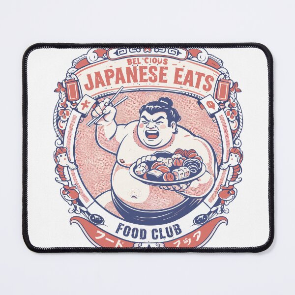 Item preview, Japanese Eats Food Club Sumo Wrestler Illustration designed and sold by Matinez Pink.
