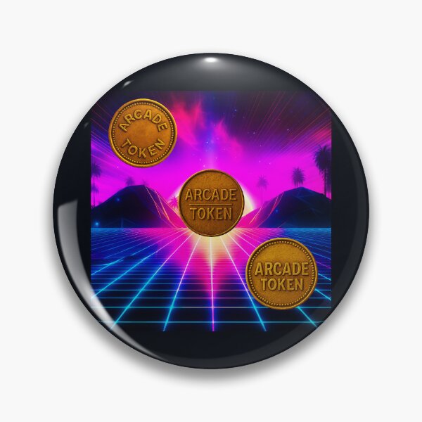Item preview, ❇️ INSERT COIN TO CONTINUE COLLECTION ❇️ -  Arcade Token – Sunset Horizon Edition v6 designed and sold by WheelieGdArt.