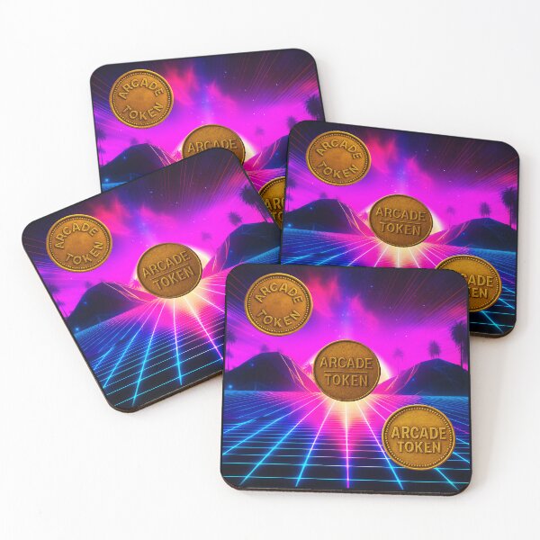 Item preview, ❇️ INSERT COIN TO CONTINUE COLLECTION ❇️ -  Arcade Token – Sunset Horizon Edition v6 designed and sold by WheelieGdArt.